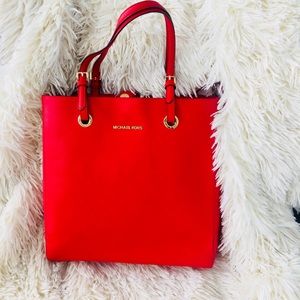 Michael Kors Saffiano Tote Burnt Orange